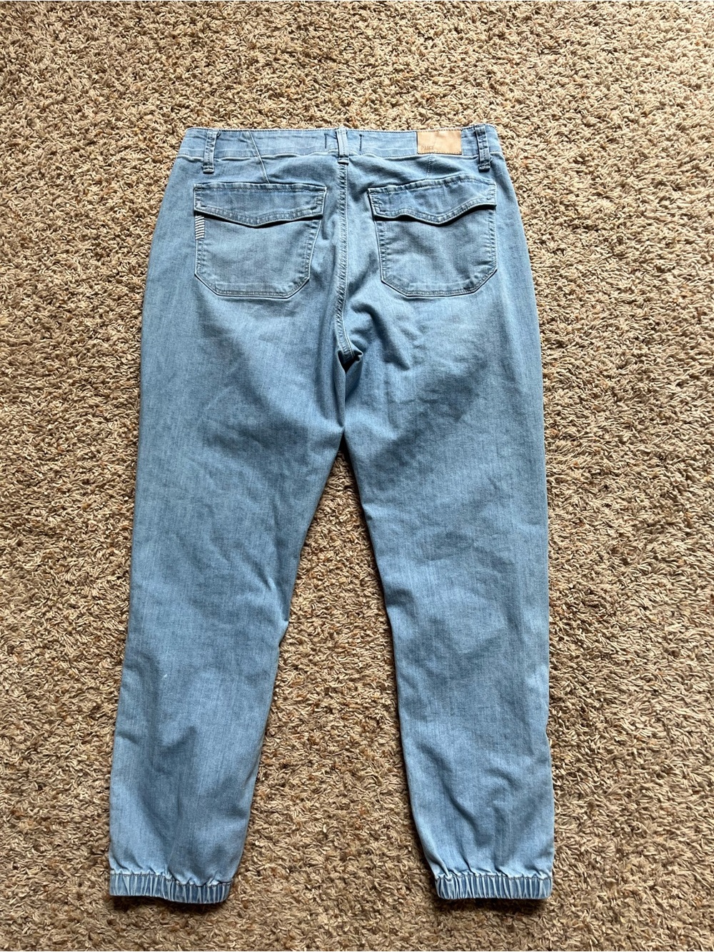 Paige Mayslie Jogger Light Wash Cotton Blend Lightweight Travel Size 30 - Picture 8 of 9